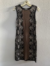 CB Established 1962 Brown & Black Bodycon Knit Stretch Dress SZ M