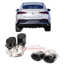 MERCEDES GLE W167 C167 2018-2023 Black GLE53 Style Exhaust Tail Pipes Tips UK
