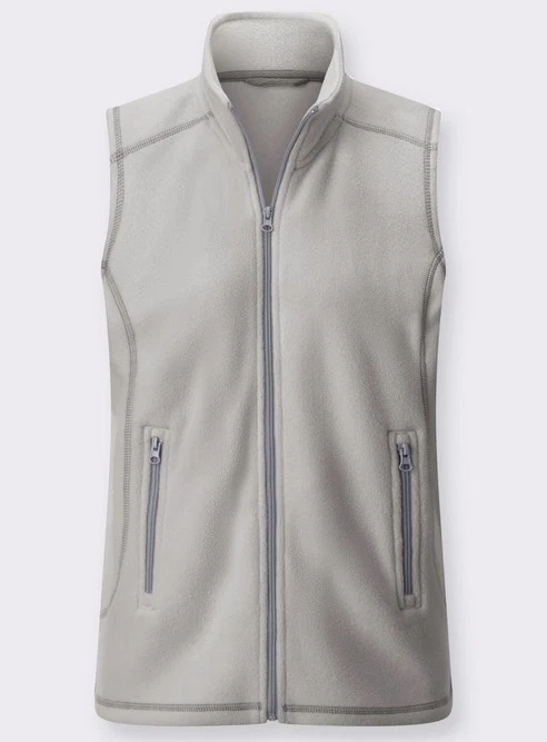838670 Witt Weiden Damen ärmellose Fleece Weste ohne Arm Gr. 38 - 54 Neu grau