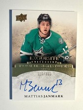 2015-16 UD Exquisite Rookie Signatures MATTIAS JANMARK 115/399 Auto Card# ERS-MJ. rookie card picture