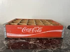 Coca-Cola Vintage Wooden Bottle Carrier Crate Red with Dividers