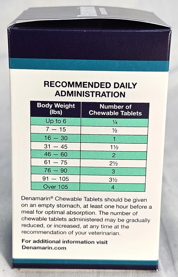Nutramax Denamarin S-Adenosylmethionine Silybin Chewable Tablet Liver 30ct 8/27 - Image 2 of 3