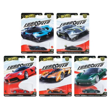 Hot Wheels Premium 2025 Car Culture Custodia L - Euro Speed - Set di 5 Auto o Singole