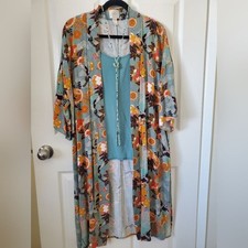Seafoam Crane Kimono
