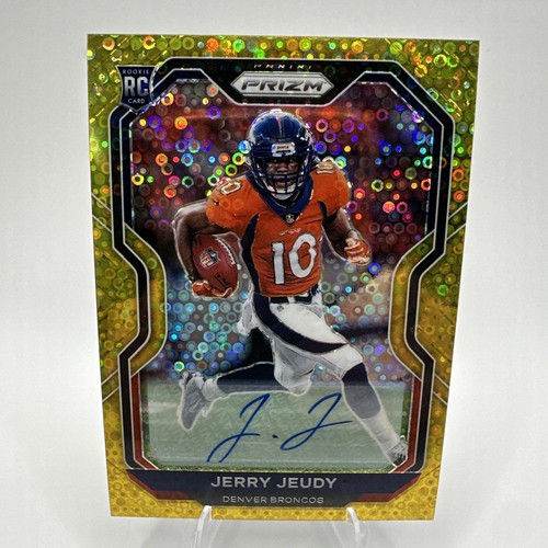 2020 Panini Prizm No Huddle Gold Jerry Jeudy Auto RC RARE /10 #314