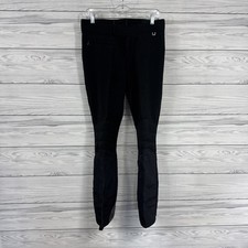 Vintage Roffe Pants Mens 32 Long Black Jett 91 Nylon Wool Blend Stirrup Ski Snow