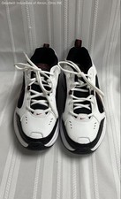 Nike Air Monarch IV White Black Red Training Shoes Men's Size 8.5