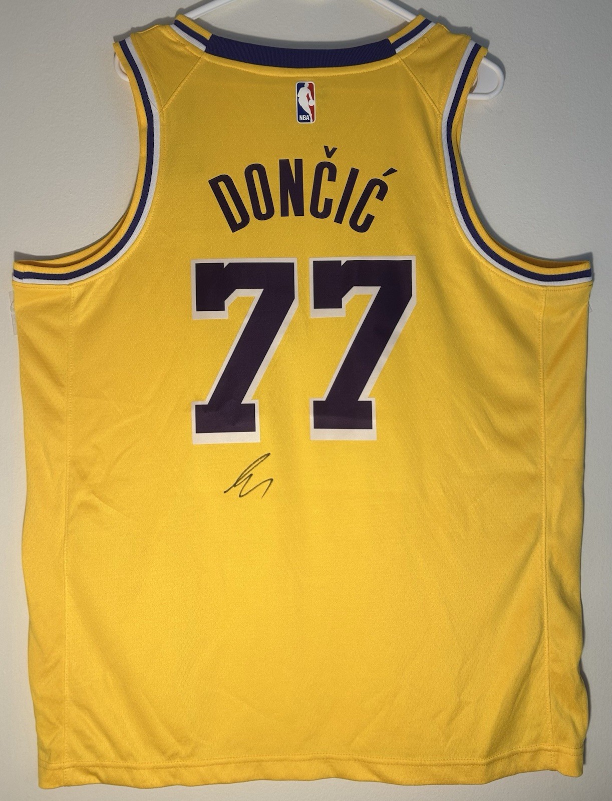 Luka Doncic Signed Los Angeles Lakers Jersey Yellow Autographed PSA/DNA COA