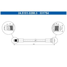 2x Bremsschlauch hinten für Mercedes S-Klasse C126 C140 W116 W126 W140 | 431477