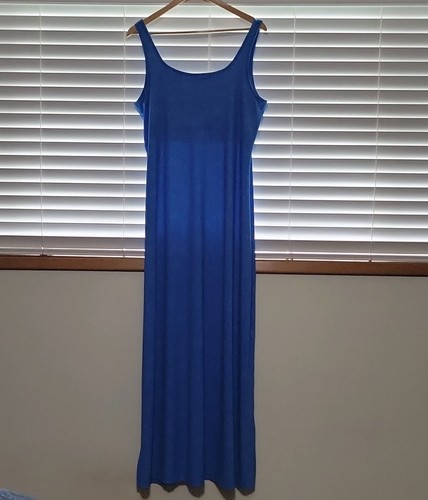 Columbia Sportswear Company XL Blue Abstract Strappy Sleeveless Maxi Dress