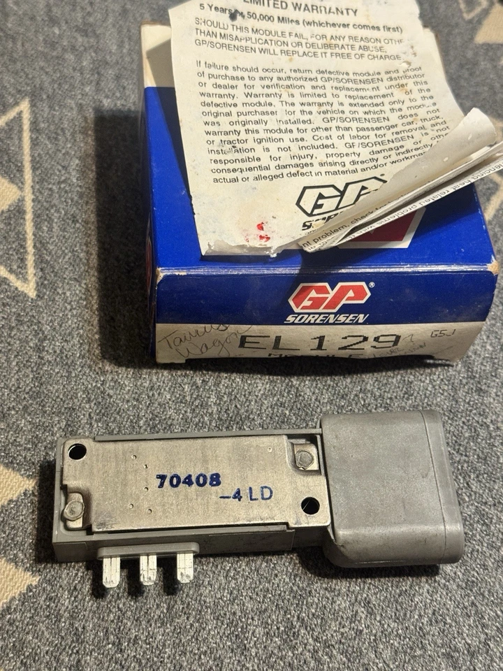 GP Sorensen EL129 Ignition Control Module KEM E321 Vintage NOS USA - Image 3 of 3