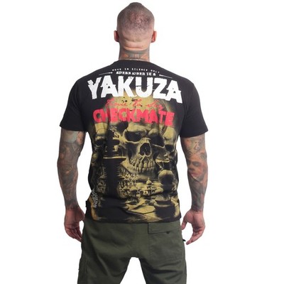 Neues Yakuza Herren Checkmate Regular T-Shirt - Schwarz