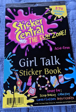 ot02~Vintage 1997 *Sticker Central Book Pad* *GIRL TALK* Girl's NEW! Stickers~
