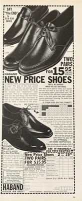 Haband Oxford Monk Strap Shoes Paterson New Jersey Vintage Print Ad 1971 #0405