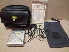 Sony MD Walkman MZ-EP11 Silver Portable MiniDisc Player Bundle Clean
