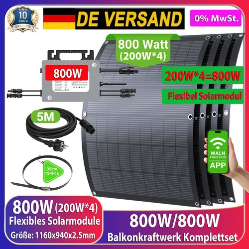 LIONSHEE Balkonkraftwerk 800W Photovoltaik Komplettset | Wechselrichter 800W APP - Bild 2 von 24