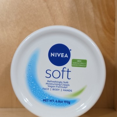 NIVEA Soft Vegan Hydrating Moisturizing Cream Face Body Hands 6.8oz 192g