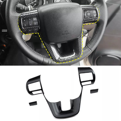Carbonfaser Auto Lenkrad Abdeckung Trim für 2016-2024 Toyota Hilux Fortuner