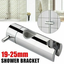 Adjustable Strong Chrome Shower Head Riser Rail Clamp Bracket Holder 19-25mm