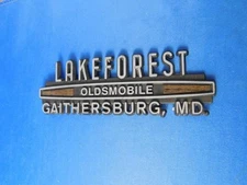LAKEFOREST OLDSMOBILE DEALERSHIP CAR TRUCK EMBLEM PLASTIC GAITHERSBURG MD