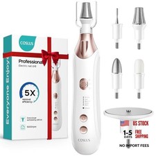 C43 Professional Pedicure Kit - 5-in-1 Electric Wide Grinder Set - White