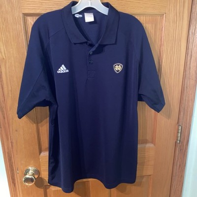 Adidas Polo Shirt Mens Large Navy Blue Climacool  Golf Performance Athletic Logo