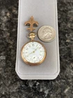 Antique 1911 ELGIN Fancy Dial Grade 324 Gold Filled Pocket Watch 0s 7j - Repair