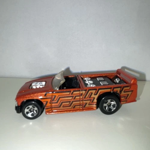 1990 Vintage Hot Wheels Metallic Orange Mini Truck Boom Box