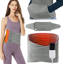 Termoforo Elettrico Lombare Con Tasca, Cuscino Termico Riscaldante Con 10 Livell