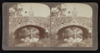 Photo:Amatlan Mexico 1907 Stone Bridge Brook Roadside Stereoview