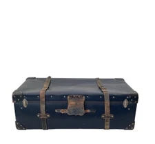 Harrods of London Vintage Leather & Resin Cabin Steamer Trunk