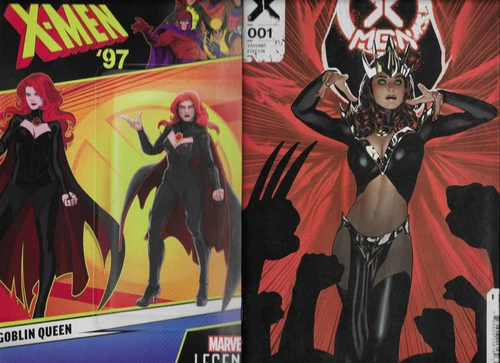 DARK  X-MEN #1 ADAM HUGHES + WEAPON X-MEN #1 97 FIGURE GOBLIN QUEEN VARIANT LOT