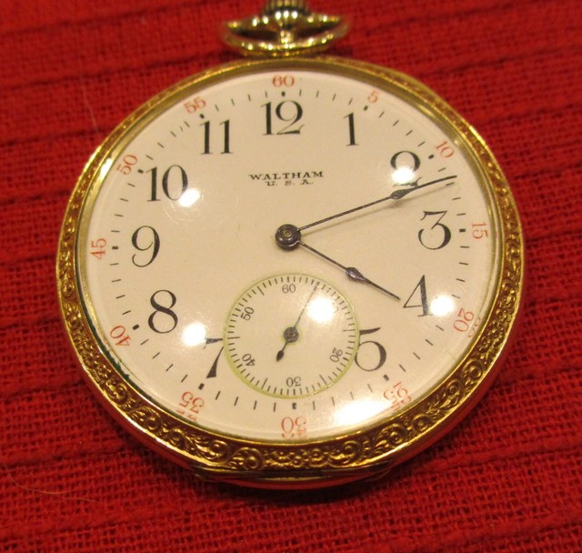 Waltham Pocket Watch Model 1894 Grade No. 225 w/ Keystone Extra Gold