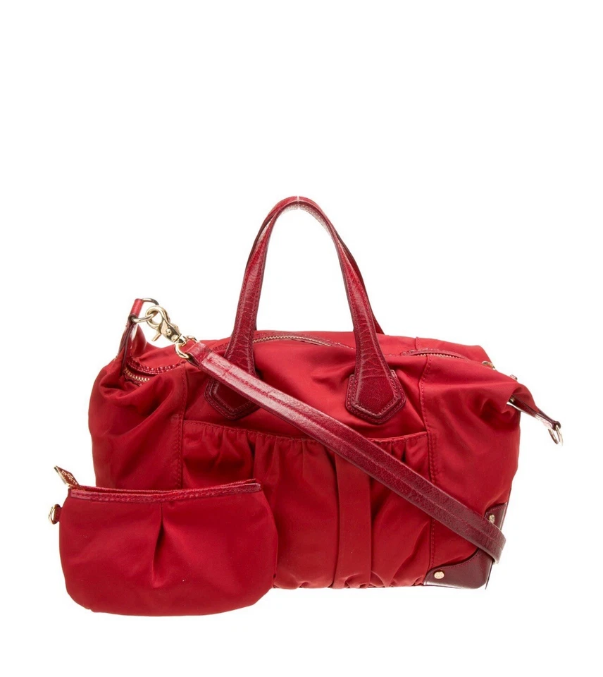Bolso de hombro MZ Wallace Josie rojo de nailon y cuero Foto 4 de 4