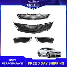 For 2014-2020 Chevrolet Impala Front Upper & Lower Grille W/ Fog Light Cover Set