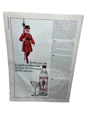 1970 Beefeater London Dry Gin 400 Year Old Original Print Ad