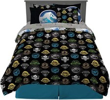 Jurassic World "Charts and Graphs" Kids Reversible Full Bed Set-AB07TYGBFJ23
