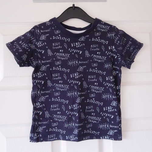 Primark schwarzes T-Shirt "My Favourite Things" ~ 18-24 Monate