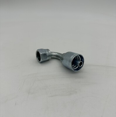 FJX90-06-08 (50) Crimp Fitting 3/8  Hose & 1/2  JIC Female Swivel (bite to wire)