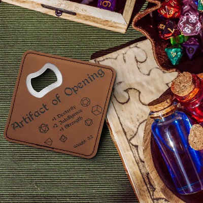 Dungeons and Dragons Artifact of Opening | DnD Coaster Bottle Opener | DnD Gifts