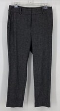 Ann Taylor Factory Size 2 Black / Gray Zipper Pockets Button Belt Loops