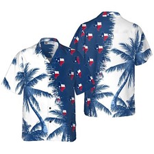 Texas Proud Unique Hawaiian Shirt Casual Button Down Shirt Beach Summer Unisex