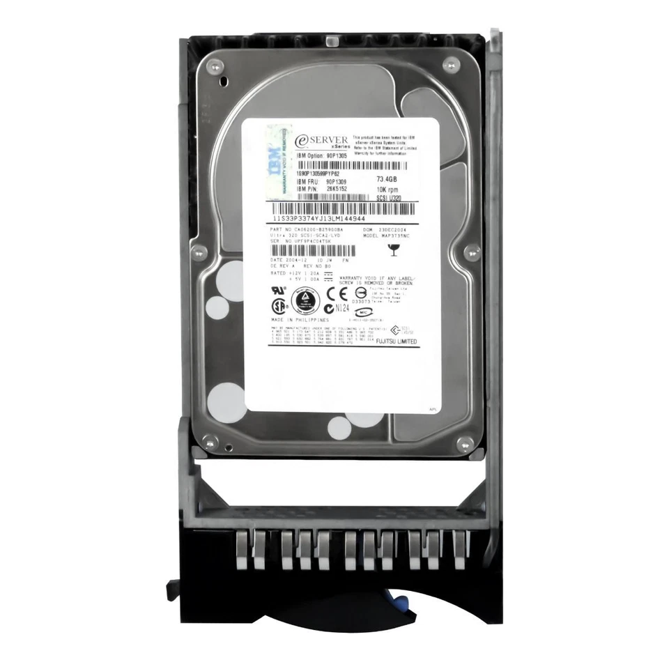 IBM 90P1309 26K5152 HUS103073FL3800 73GB 10000U/Min 8MB SCSI U320 80-pin 3.5 " - Image 3 of 3
