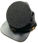 CIVIL WAR CSA CONFEDERATE DARK GREY WOOL FORAGE BUMMER CAP HAT-XLARGE — photo 1