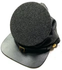 CIVIL WAR CSA CONFEDERATE DARK GREY WOOL FORAGE BUMMER CAP HAT-SMALL