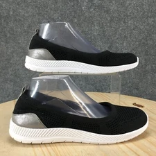 Easy Spirit Shoes Womens 9 M Glitz Slip On Black Knit Casual Comfort Round Toe