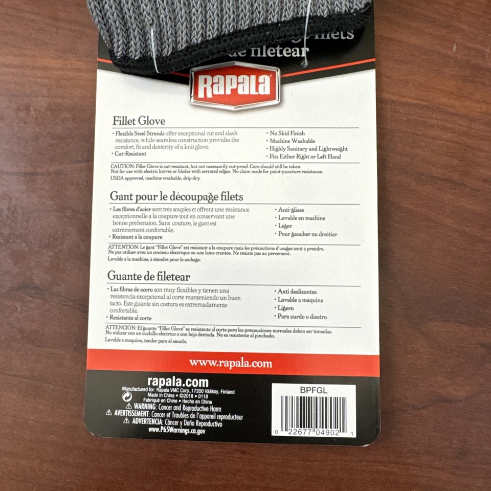 Guante de filete resistente a cortes Rapala - talla grande ~ se adapta a cualquier mano ~ nuevo con etiquetas Foto 3 de 4