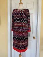 DONNA RICCO colorful dress size 14