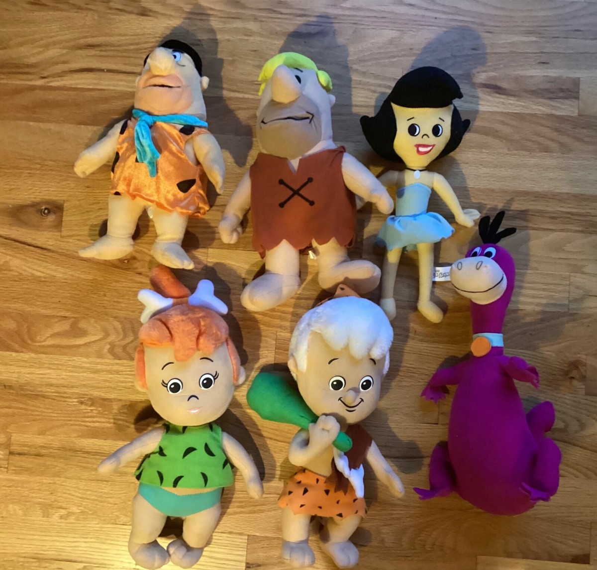 Flintstones Plush Lot of 6 - Fred, Barney, Betty, BamBam Flintstones Plush Lot of 6 - Fred, Barney, Betty, BamBam