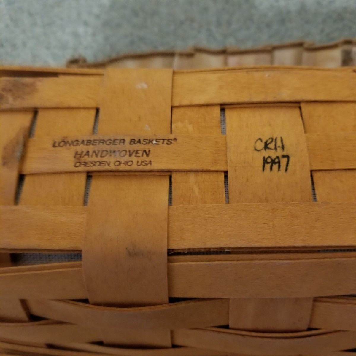 1997 Vintage Longaberger Basket 11.5”x 5 1/2”x 3 With Insert